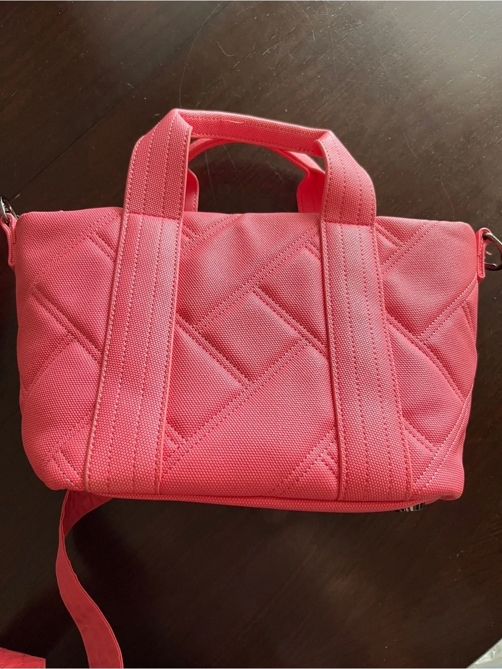 LUG Dory Matte Luxe Double Handle Tote w Crossbody Strap Watermelon Pink Ice Pop